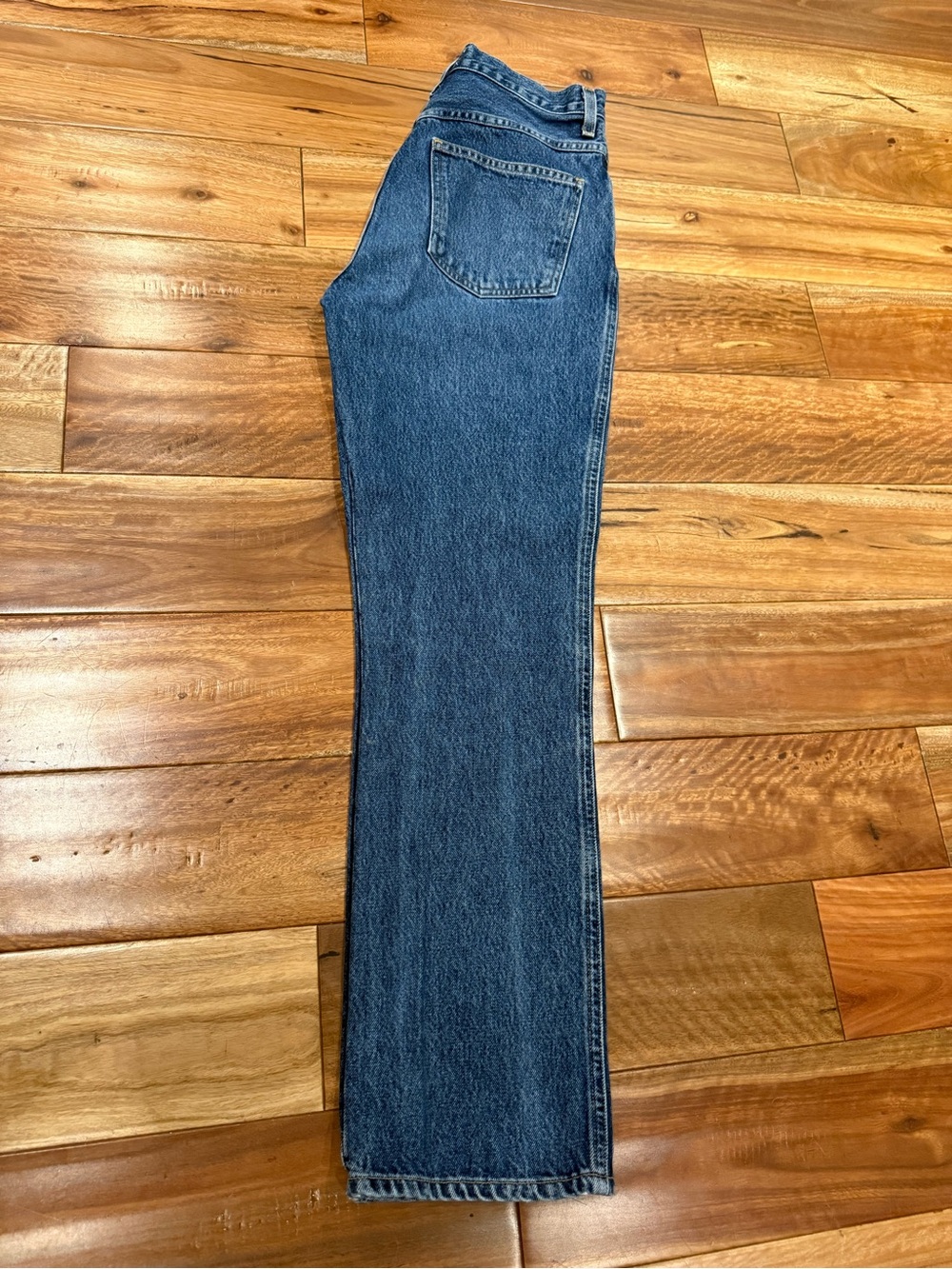 Agolde Women's Dark Blue Straight-Leg Jeans
